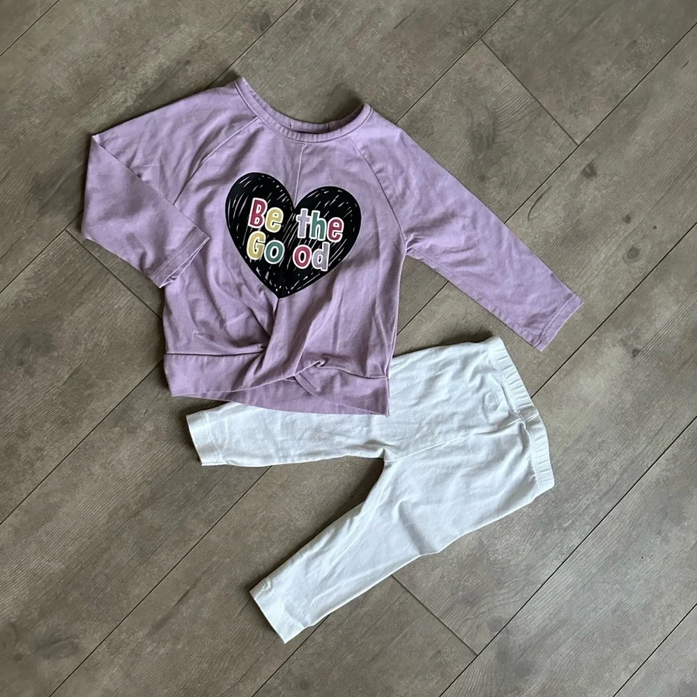 ‘Be the Good’ Matching Long Sleeve cozy set Old Navy Garanimals 12-18 M Girl